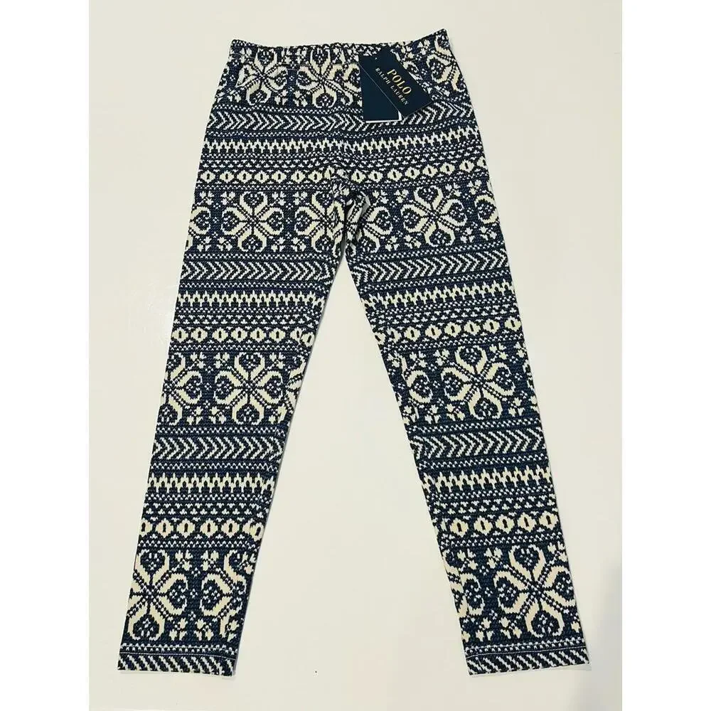 Polo Ralph Lauren Girl’s Fair Isle Print HOLIDAY Leggings  Size 4